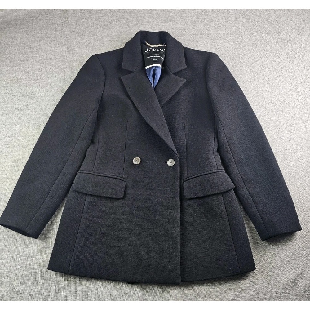 J.Crew Manifattura Di Carmignano Blazer Womens Size 2 Black Wool Jacket Jacket